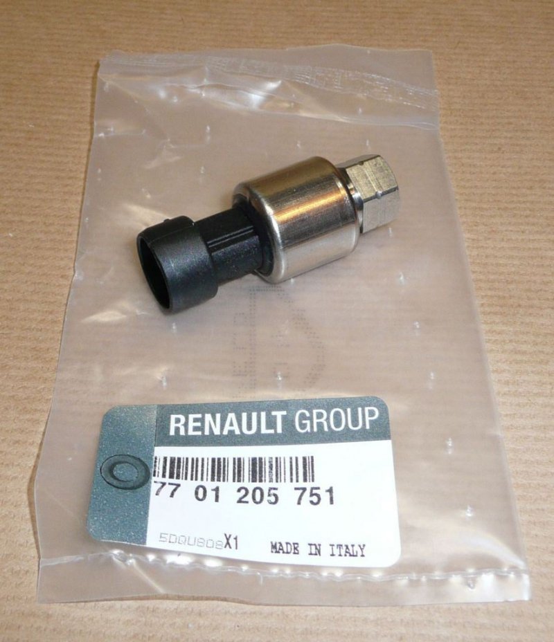 Original  Capteur de pression de climatisation Renault Clio II, Renault Megane II, Renault Kangoo, Renault Laguna II 3 broches ,  7701205751