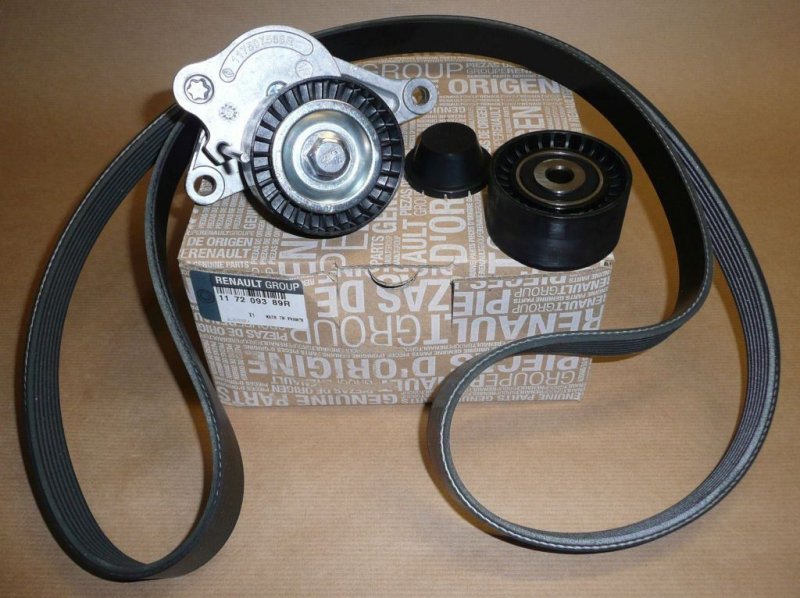 Ensemble de courroie d'alternateur Renault Master III 2.3DCI, 117209389R, 