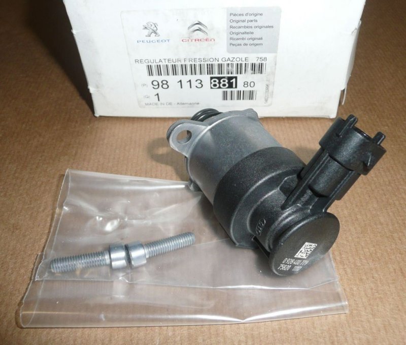 Régulateur de pression de carburant Citroën Berlingo, Peugeot 208 1.6 HDI, 9811388180, 9811388180, 