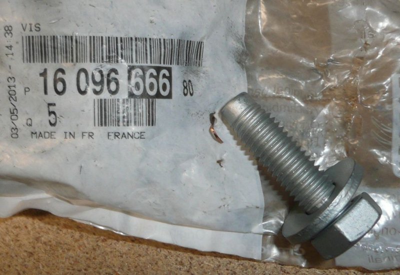 VIS DE CHÂSSIS DE LA BANQUETTE ARRIÈRE CITROËN C-ÉLYSÉE ,  1609666680