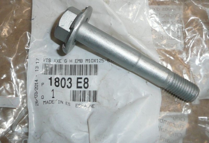 Boulon de fixation du moteur Citroën Jumper III, 1803.E8, 1803E8