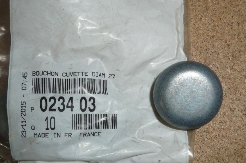 Bouchon de bloc moteur Citroën Xantia II, 0234.03, 023403