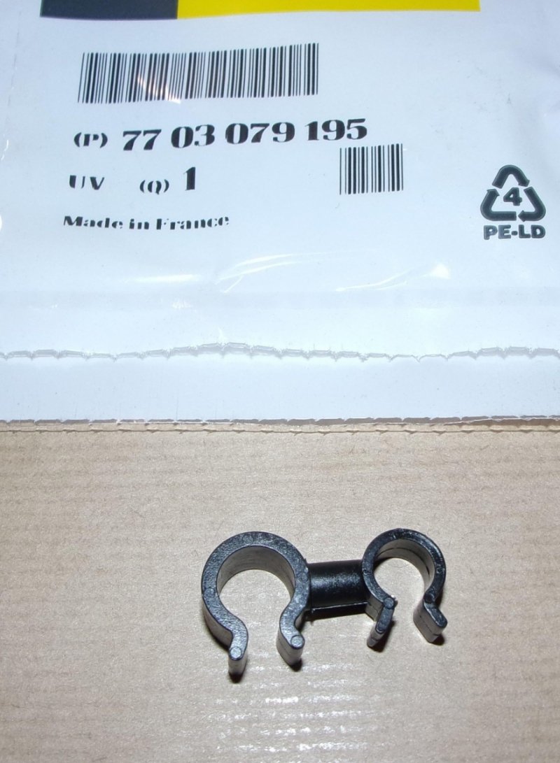 Original  Agrafe de conduit de carburant Renault Trafic II Dacia Sandero, Logan , 7703079195