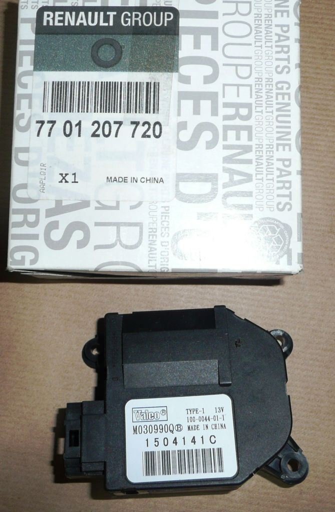 Original  Moteur de volet de ventilation Renault Megane II 1.5dci Scenic II, Grand Scenic 02|} avec climatisation automatique 1.9dci 6 broches ,  7701207720