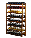Weinregal für 56 Flaschen RW-1-56 (72x25x118), Unbehandelt, Erlen, Braun