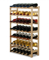 Weinregal für 42 Flaschen RW-1-42 (62,5x25x102), Unbehandelt, Erlen, Braun