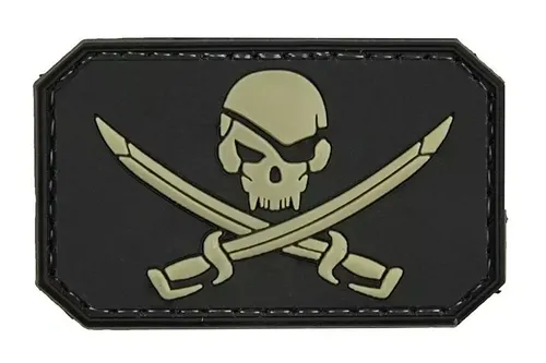 Naszywka 3D – Pirate Skull - czarna