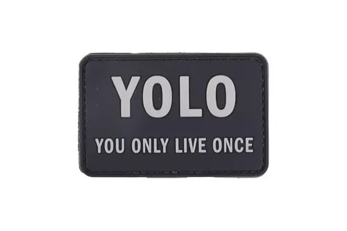 Naszywka 3D - YOLO - czarna