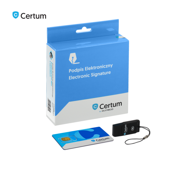 Pieczęć elektroniczna Certum Mini z czytnikiem ważność 2 lata