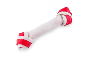 MACED KO Kość wiązana biało-czerwona 21cm 5szt