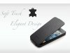 Etui Futerał Flip Case iPhone 5 Naturalna Skóra + Folie