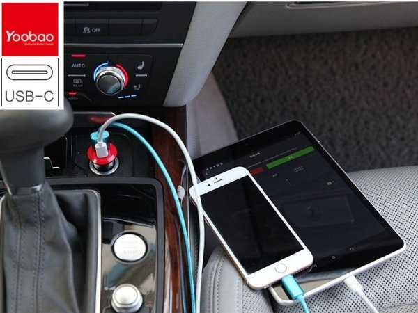 Ładowarka Samochodowa Yoobao USB-C iPad iPhone