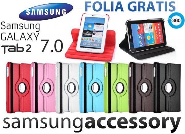 Etui Obrotowe Cover Samsung Galaxy Tab 2 7.0 P3100 3110 + Folia