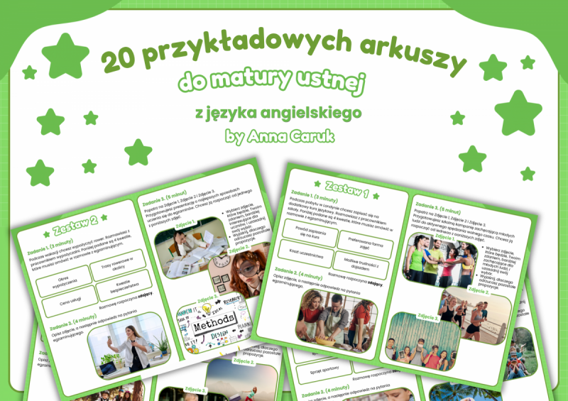 20 arkuszy do matury ustnej + wersja nauczyciela