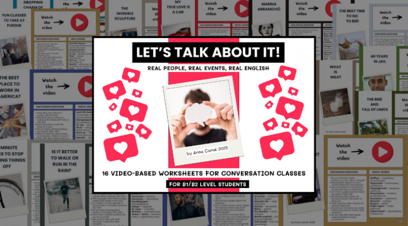 16 kart pracy opartych na nagraniach video dla poziomu B1/B2