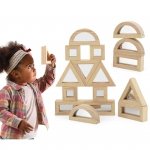 Klocki drewniane z lusterkami klocki lustrzane dla dzieci