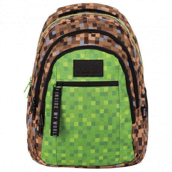 Plecak szkolny pixele 3 komory ergonomiczne plecy BackUp