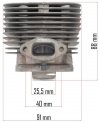 Cylinder tłok zestaw do dmuchawy RTODL0059-CT