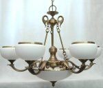 Żyrandol mosiężny,lampa wisząca mosiężna