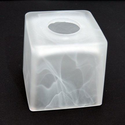 Klosz szklany kwadrat 10x10cm żyrandol kinkiet E27