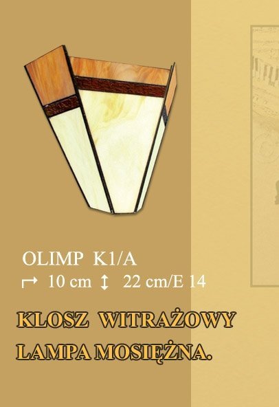Lampa ścienna kinkiet witraż OLIMP K1/A