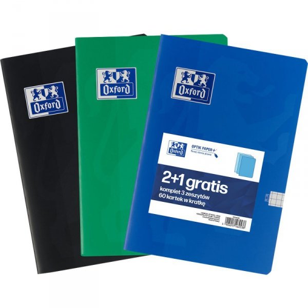 Zeszyt A5 60k kratka z marginesem 3szt (2+1gratis) ESSE 400210380 OXFORD