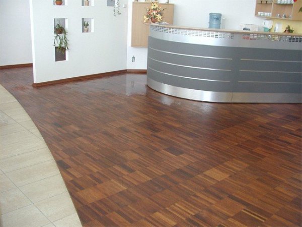   Mozaika przemysłowa  merbau 14x20x200mm + materiały + robocizna