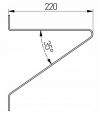 Shelf with hooks for wall - 90 x 40 cm