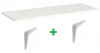 Shelf with hooks for wall - 90 x 40 cm