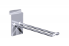 Chrome double wire hook 15 cm for panel with track