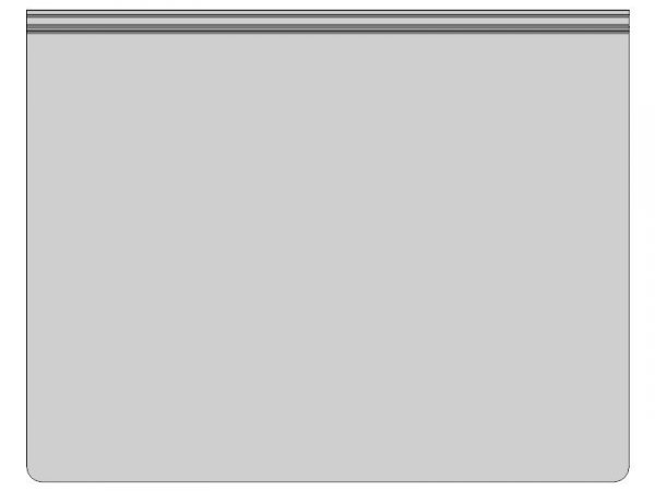Plexi shelf for shoes without pricemarklist in front - 50 cm x 20 cm