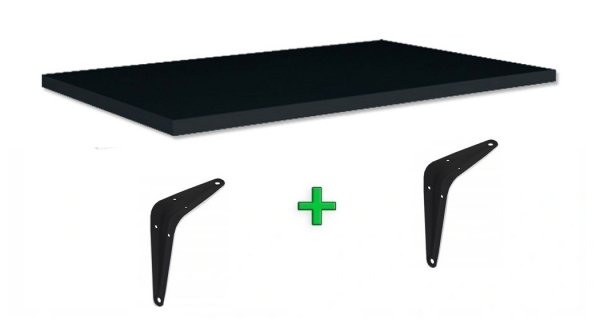 Shelf with hooks for wall - 90 x 30 cm