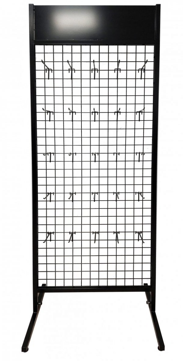 Display stand with 25 hooks
