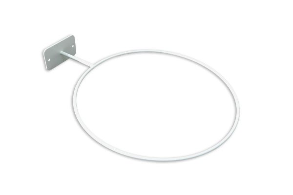 Holder, hook for ball, mounted to wall