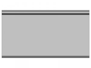 Plexi shelf for shoes with pricemarklist in front - 50 cm x 20 cm