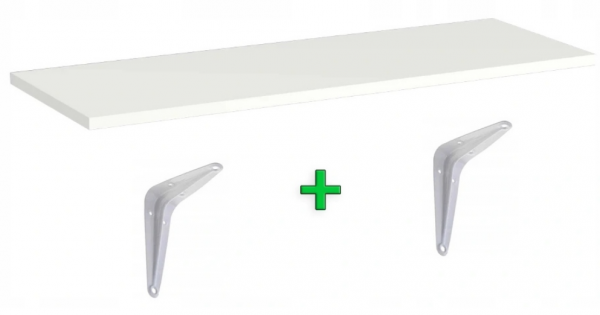 Shelf with hooks for wall - 90 x 40 cm