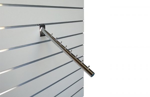 Chrome hook, hanger 40 cm for shop panel