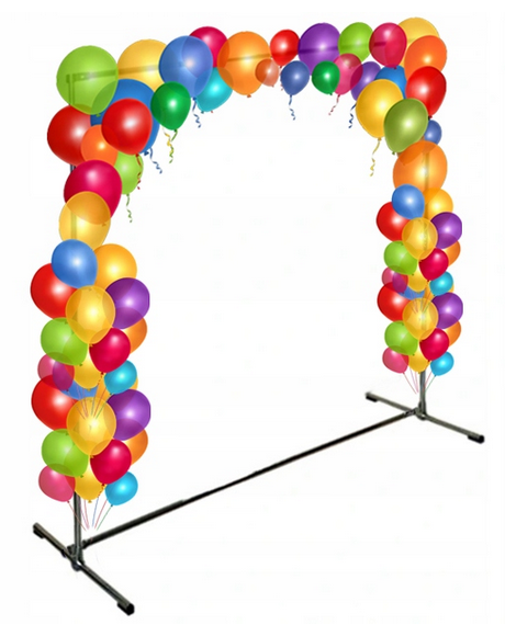 Łuk ślubny stojak 200 x 200 cm, stelaż brama srebrny pod balony