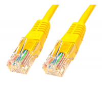 Patchcord UTP kat.5E 0,5m żółty Patchcord UTP kat.5E 0,5m żółty