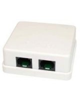 Gniazdo - obudowa natynkowa 2xRJ45 kat 5e Gniazdo - obudowa natynkowa 2xRJ45 kat 5e