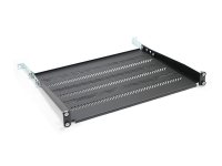 Półka regulowana 19" 1U gł: 350mm czarna Półka regulowana 19" 1U gł: 350mm czarna