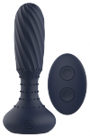 Dream Toys StarTroopers Titan Vibrating Anal Vibe with Remote - korek analny z wibracjami (granatowy)