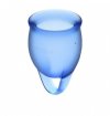 Satisfyer Feel Confident Menstrual Cup Set - zestaw kubeczków menstruacyjnych 2 szt. (ciemny niebieski)