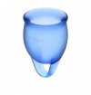 Satisfyer Feel Confident Menstrual Cup Set - zestaw kubeczków menstruacyjnych 2 szt. (ciemny niebieski)