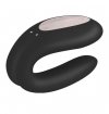 Satisfyer Double Joy Black incl. Bluetooth and App – wibrator z aplikacją dla par (czarny)