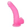 8 Jelly Studs Crystal Dildo Large Pink