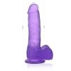 7 Jelly Studs Crystal Dildo Medium Purple