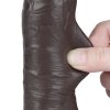 8'' Sliding Skin Dual Layer Dong Black