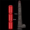 16'' Dual Layered Bendable Silicone Cock XXL(Black)
