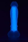 Dream Toys RADIANT SOFT SILICONE GLOW IN THE DARK DILDO MEDIUM PURPLE - świecące w ciemności dildo (fioletowe)